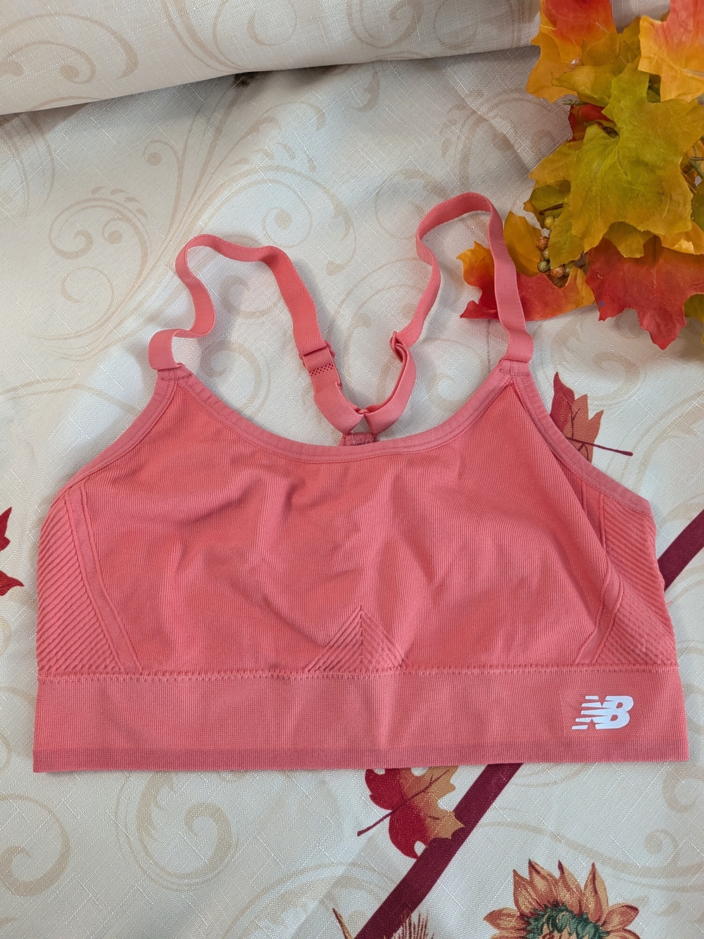 New Balance Women's Pink Seamless Sports Bra